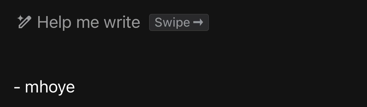 A swipe to compose assistance dialog in the Gmail iOS client.