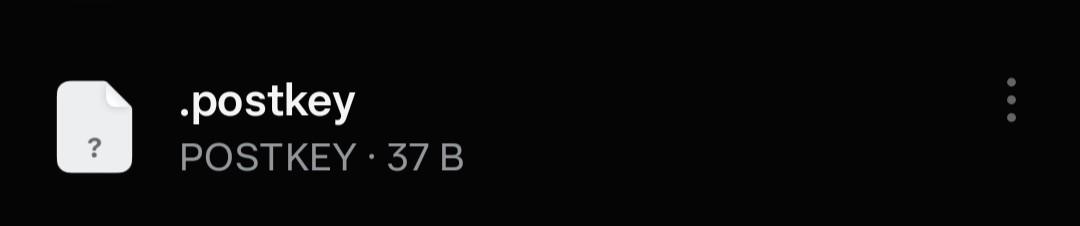 same with the .postkey, I can just grab it
