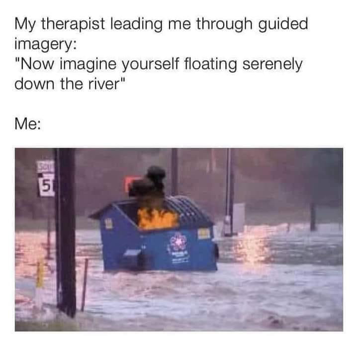I might be a dumpsterfire, but at least i am a relaxed dumpsterfire.