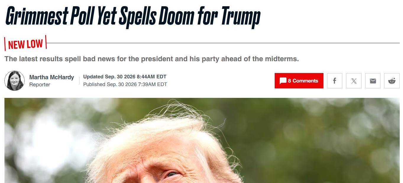 "Grimmest Poll Yet Spells Doom for Trump"