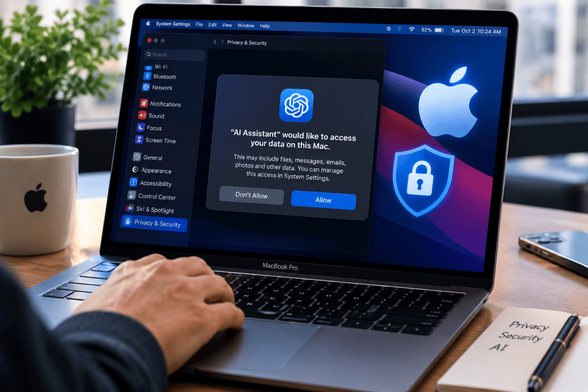 macOS permission request for AI data access