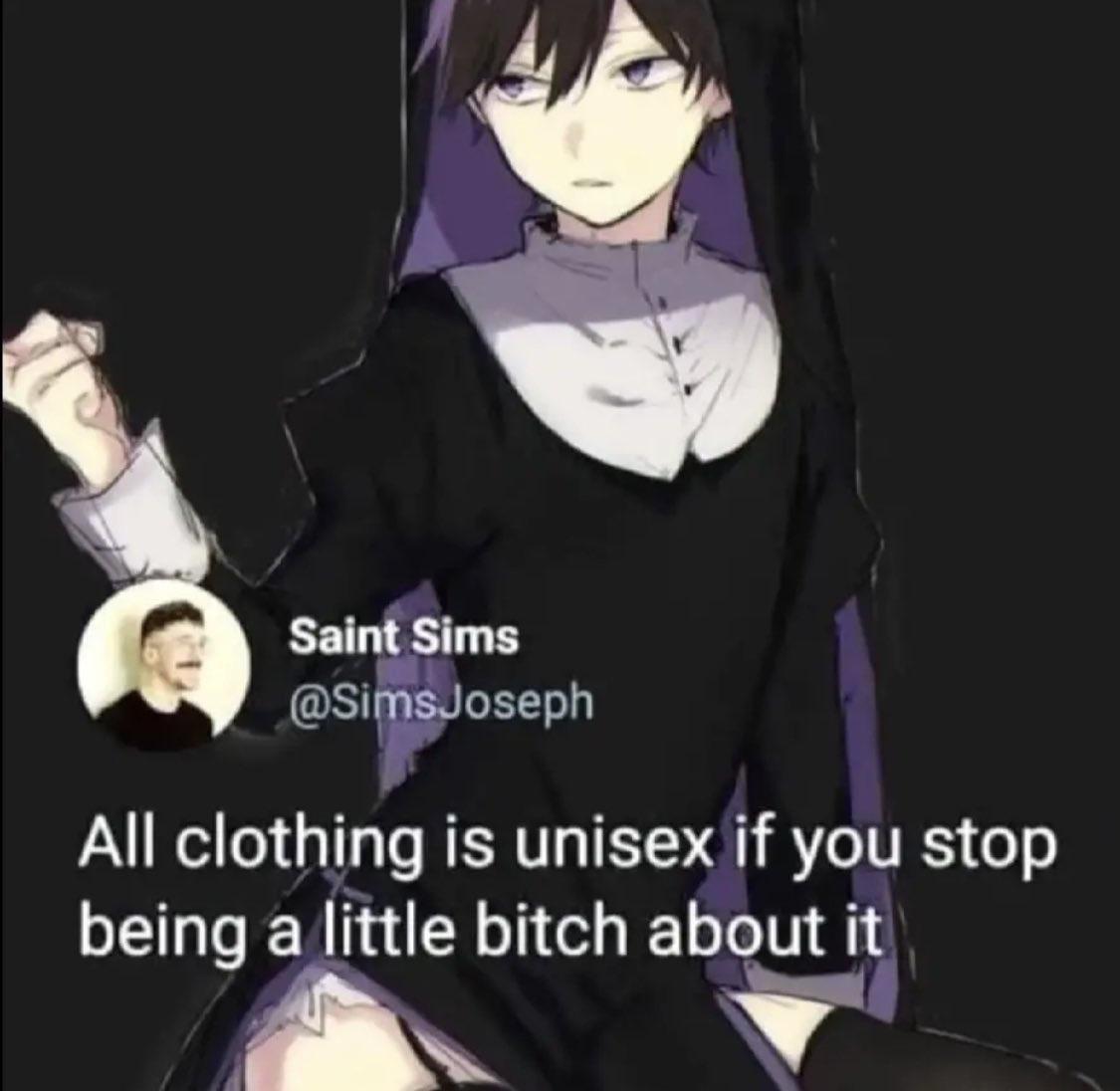 and gendered clothes are constructs.
