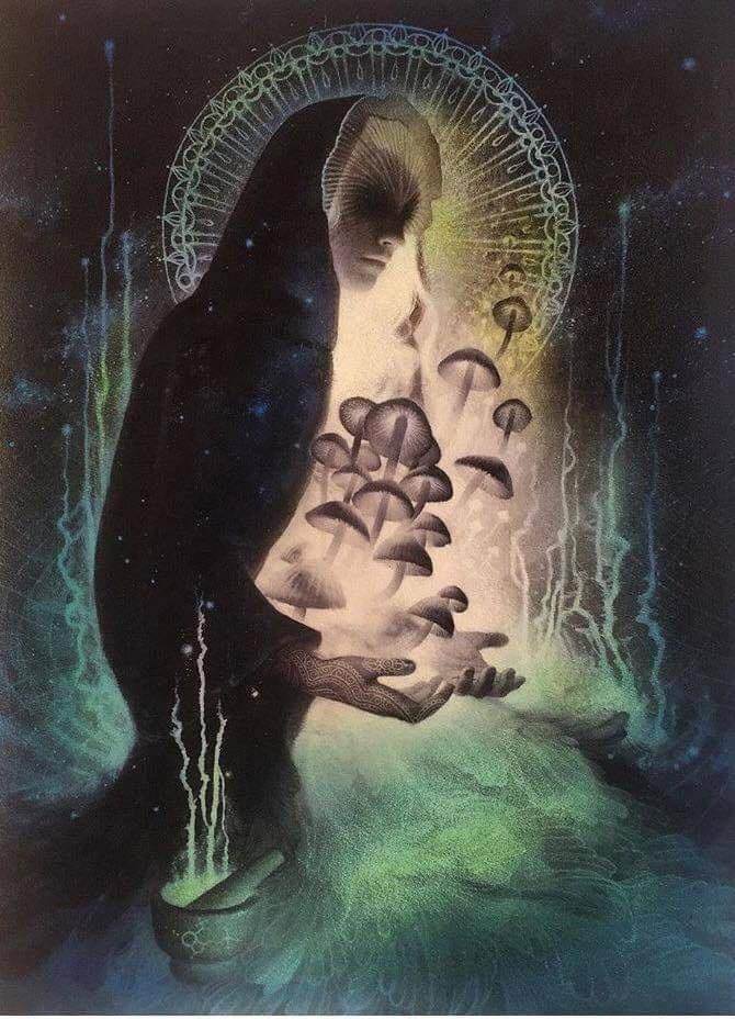 An artwork titled Healer (or related variants like Healer Aurora / Healer Forest) by artist Heather McLean.The piece blends themes of shamanism, mysticism, and…
