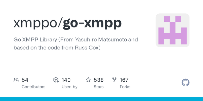 Go XMPP Library (From Yasuhiro Matsumoto and based on the code from Russ Cox) - xmppo/go-xmpp