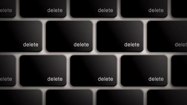 Illustration of a keyboard with only "delete" keys.