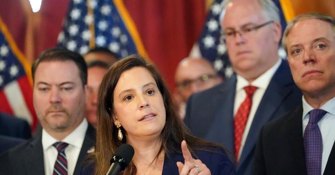Representative Elise Stefanik was among the Republicans lobbing criticism at Zohran Mamdani on Wednesday.