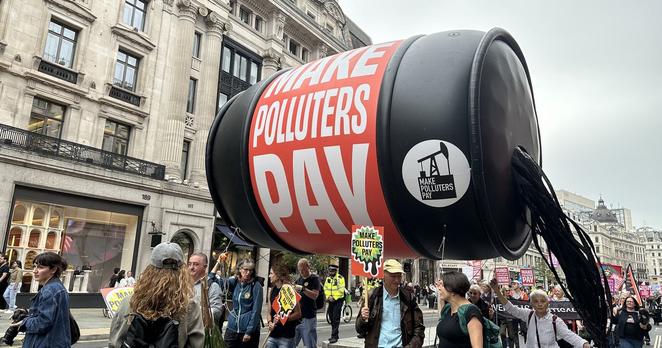 #EUEmissions from oil and gas produced by TotalEnergies, Eni and Repsol account for €1.1 trillion of the €1.5 trillion climate damages costEU companies are forecast to spend €124 billion on new oil and gas production projects over the next 10 yearsFossil fuel companies made an estimated €82 billion in post-tax profits from their EU operations in 2023. A 33 climate tax on the industrys profits would have raised €27 billion to fund climate action that year