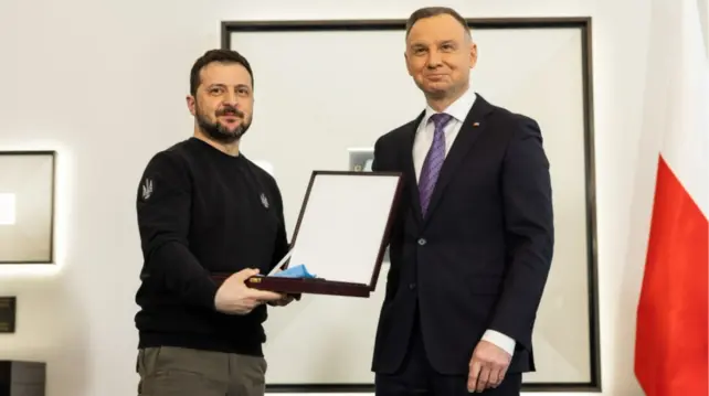 Polish president decides to strip Zelenskyy of Order of the White EaglePolish President Karol Nawrocki has decided to strip Ukrainian President Volodymyr Zelenskyy of the Order of the White Eagle. #ukraine