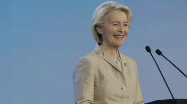 Von der Leyen: EU disburses €3.2bn to Ukraine, drone funding will follow shortlyEuropean Commission President Ursula von der Leyen announced on Thursday 25 June the disbursement of the first €3.2 billion tranche of macro-financial assistance from the EUs €90 billion loan to Ukraine and said funding for drone production will begin shortly. #ukraine