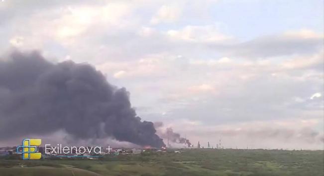 Ukrainian drones reportedly struck a major Russian oil refinery in the city of #Syzran in #Samara Oblast overnight on July 12, Russian Telegram media channels reported. #Russia