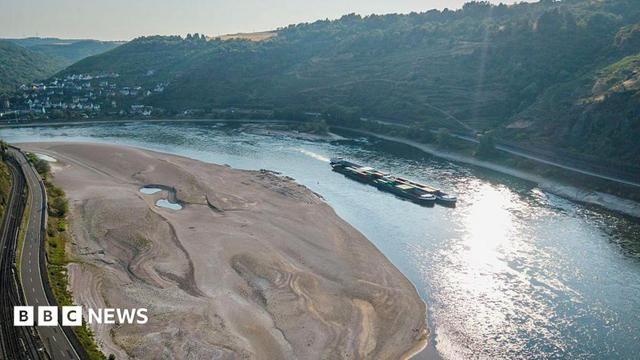 Rhine falls to record low levels as drought strains Europes rivers #environment #river #rivers #drought