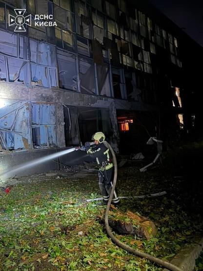 KYIV INDEPENDENT: Russian attack damages education facility in Ukraines capital, targets Kyiv Oblast infrastructure  A Russian drone attack on the night of Sept. 16-17 damaged an education facility in Ukraines capital and additional infrastructure in Kyiv Oblast, authorities reported. #Ukraine