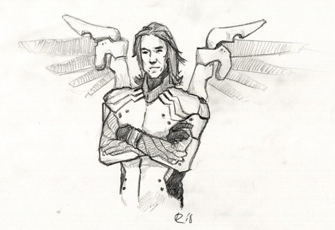 matt mercer of critical role in the costume of mercy from overwatch