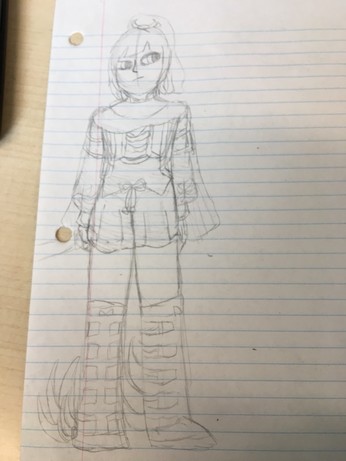 A pencil sketch of Ranmaru Mori from Samurai Warriors in his SW4 - present outfit. He’s also wearing the Talaria sandals, which are his sacred treasure in Warriors Orochi 4.