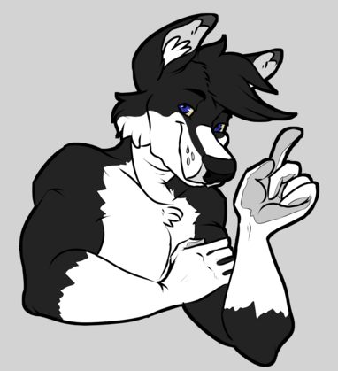Wolf furry being positive