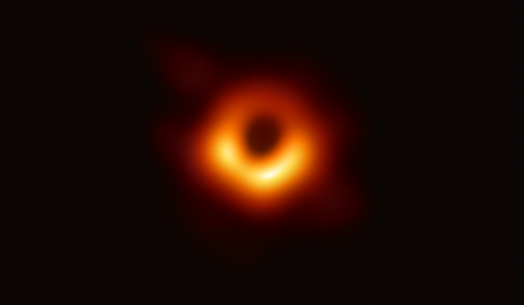 First direct image of a black hole taken by the EH Telescope.