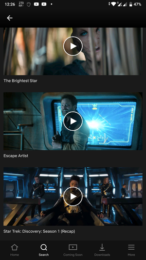 Screenshot of Star Trek Discovery Short Trek episodes The Brightest Star & Escape Artist on Netflix