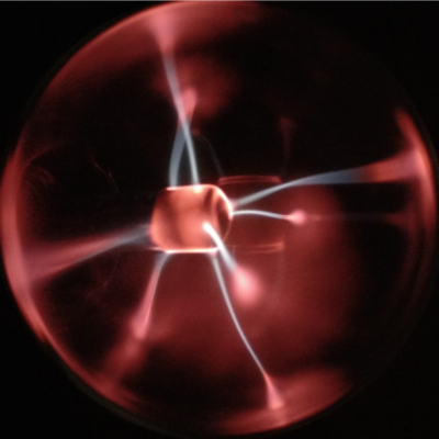 a plasma globe lamp