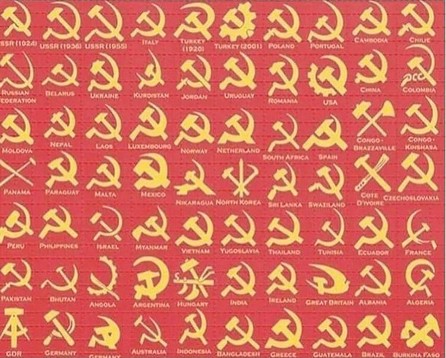 70 hammers and sickles from communist parties around the world