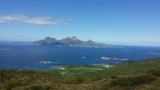 Island Landegode as seen from Keiservarden, Bodø, Norway.