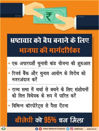 भाजपा के पास भ्रष्टाचार को वैध बनाने के अद्भुत तरीके हैं। इन तरीकों का एक ही अर्थ निकलता है - #KhaayaBhiKhilaayaBhi 