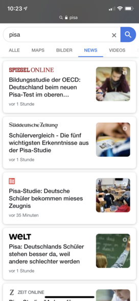 Presseschau zum Ergebnis des Pisa-Tests 2019