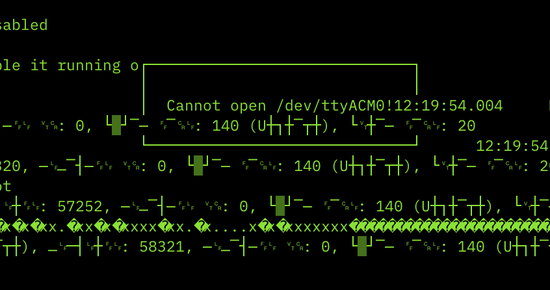Serial port glitches
