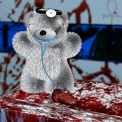 Dr. Teddy preforms open hear surgery.