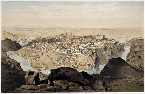 «Toledo. Vista tomada encima de la Piedra del Rey Moro» 1855? por Alfred Guesdon
