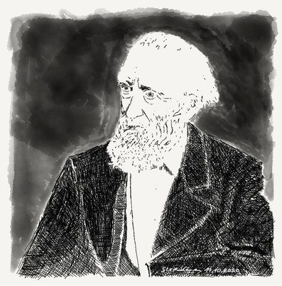 A portrait of Theodor Strom