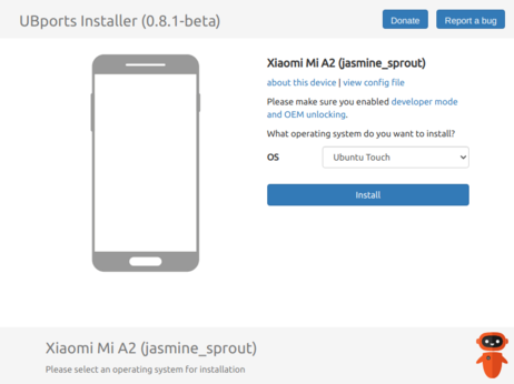 UBports Instaler Screenshot