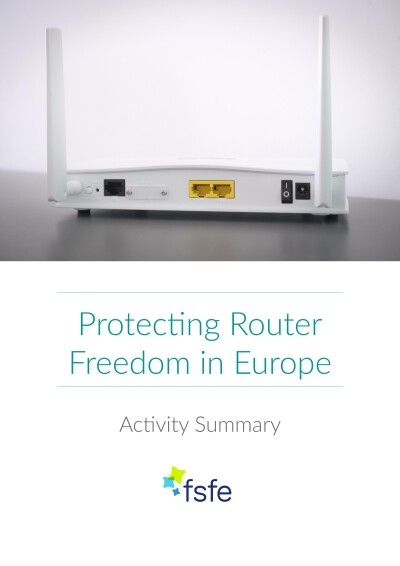 Cover of the Router Freedom Activity Summary Cover of the Router Freedom Activity Summary