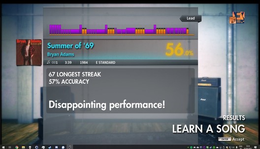 Summer of '69 by Bryan Adams - Disappoing Performace.