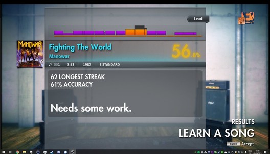 Fighting the World by Manowar - Needs some work. 