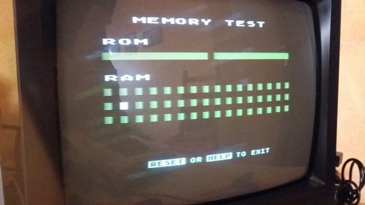 Memory Test screen of an Atari 600XL showing 48KB RAM.