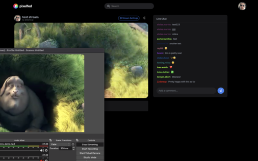 Early look at the Pixelfed Live feature