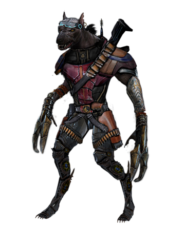 The Jackal-Like alien species of bounty-hunters known as the Kriniajan 