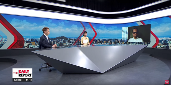 Studio of The Daily Report (Arirang News)