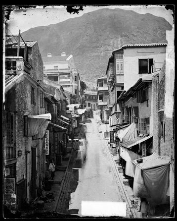 Cochrane Street, Hong Kong. 
Photograph by John Thomson, 1868/1871.