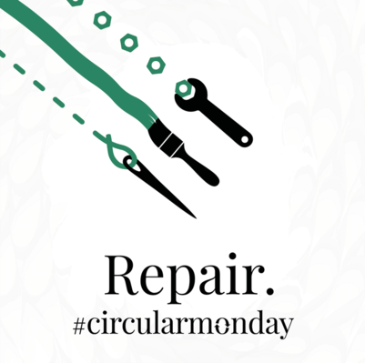 ⸻
⸻
Social Media Card für den Circular Monday, darauf die Aufschrift: Repair.
⸻