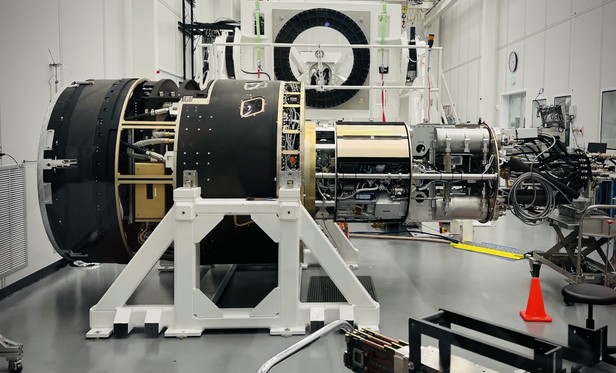 The LSST camera being built in a clean room in Stanford.