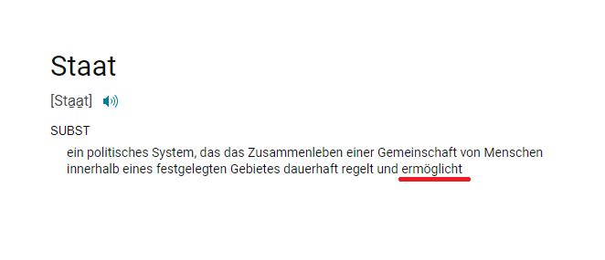 Eine von Dritten ohne Rechtsrahmen ins Internet gestellte SICHT auf ein Staatsgebilde
Zitat ermöglicht
Was könnte das HEISSEN?
Ist der Staat ein Dienstleister mit Staatsdienern mit Dienstvertrag ?
Bild
WWW Beispielkurzsicht und wieder der HINWEIS
Mit dem LINK-Bild hat man noch KEINE Ausbildung zum regionalen Staatswesen !