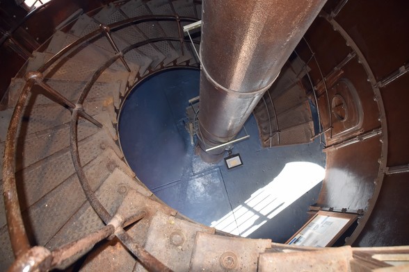 Spiral staircase inside lighthouse