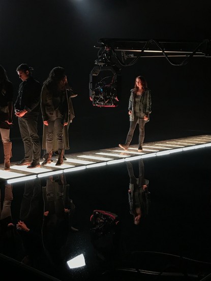 Waiting for "action" on the set of "The Magicians"