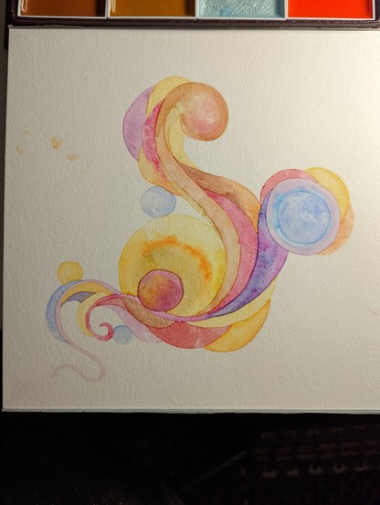 Study of a warm current. #watercolor #sketch #art