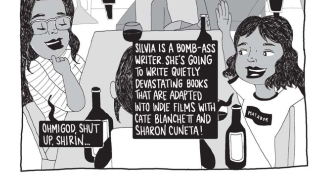 Screenshot of comic depicting 2 women.
Shirin: Silvia is a bomb-ass writer. She's going to write quietly devastating books that are adapted into indie films with Cate Blanchett and Sharon Cuneta!
Silvia: Ohmigod, shut up, Shirin...