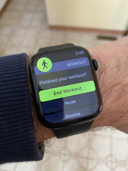 Apple Watch prompt asking  “Finished your workout”?