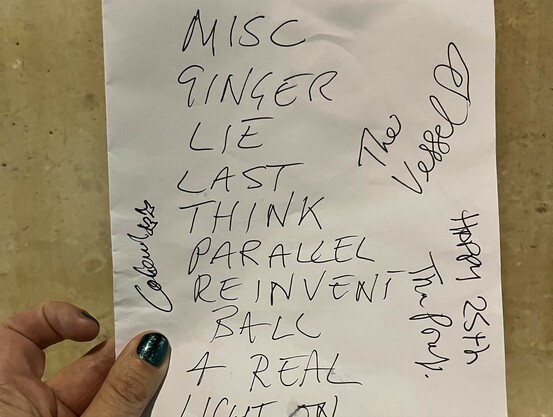 Set list from David Devant gig