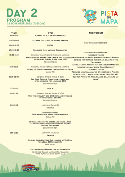 Pista ng Mapa 2022 Day 2 schedule