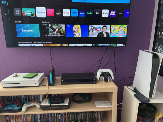 Xbox one S, Nintendo switch and a PlayStation 5